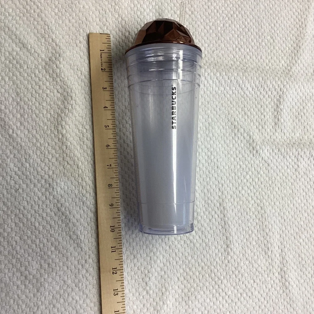 Starbucks Venti  Frosted Copper Dome Tumbler 24 oz Double Wall‎ VGUC